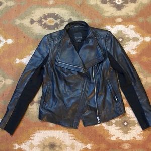 Black Trouvé genuine leather jacket